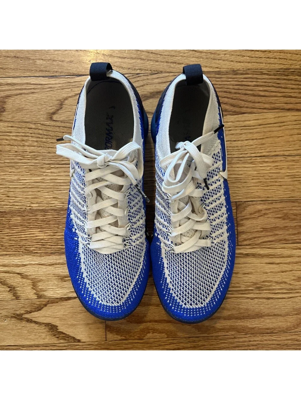 Nike Air VaporMax Flyknit 2 Shoes Mens 9.5 Racer Blue Sneakers 942842-204
